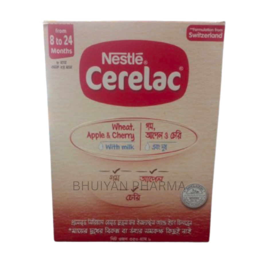 Nestle Cerelac Wheat & Apple,Cherry Baby Food BIB (8+24 Months) 350gm Stage-2