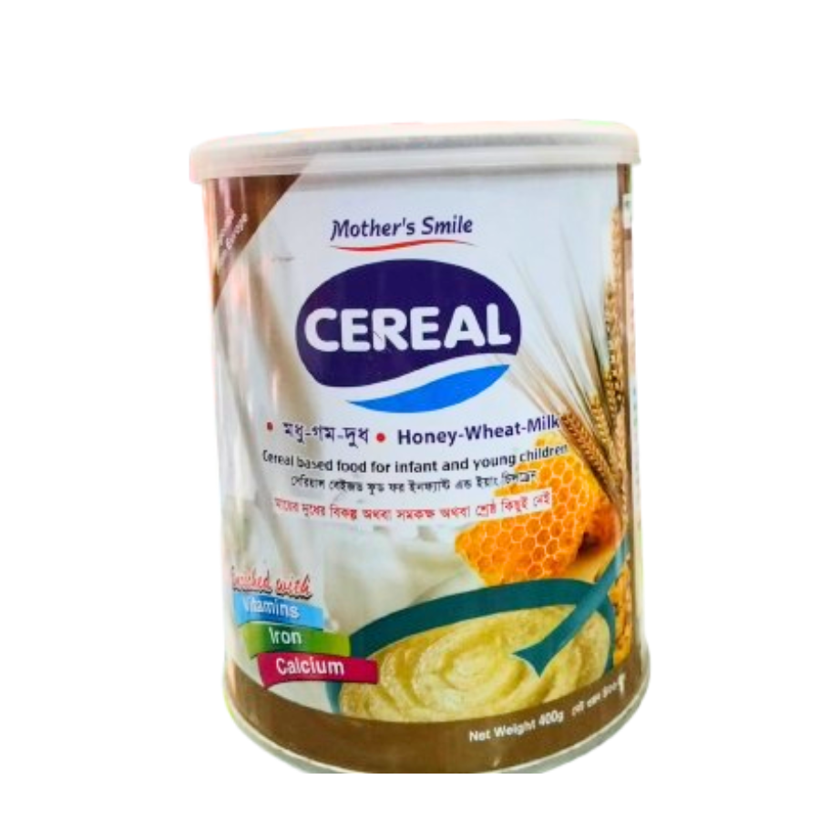 Mothers Smile Cereal Honey Wheat milk 400gm