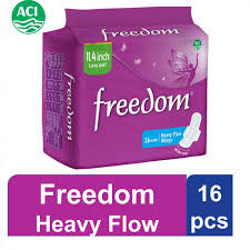 Freedom Sanitary Napkin Heavy Flow 16 Pads