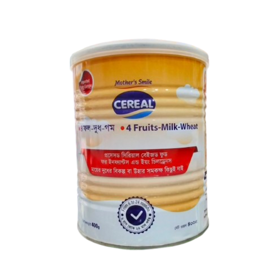 Mother's Smile Cereal 4Fruits Milk & Wheat 400 gm