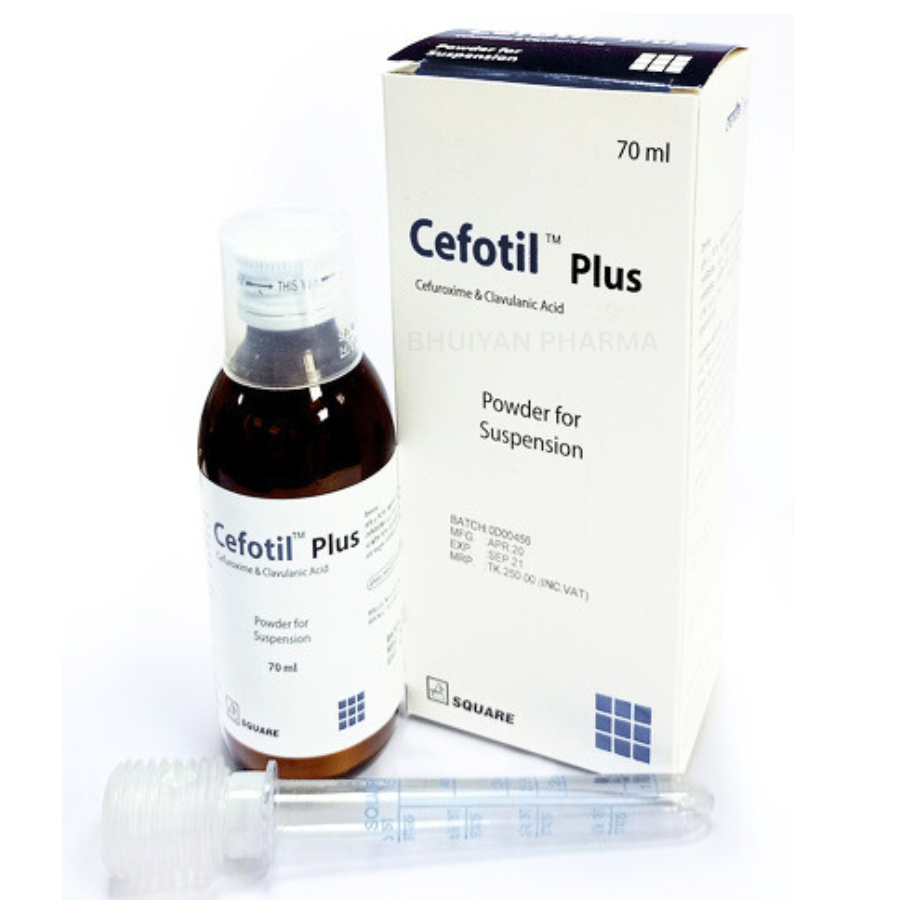 CEFOTIL PLUS POWDER FOR SUSPENSION 125 MG+31.25 MG)/5 ML 70 ML BOTTLE
