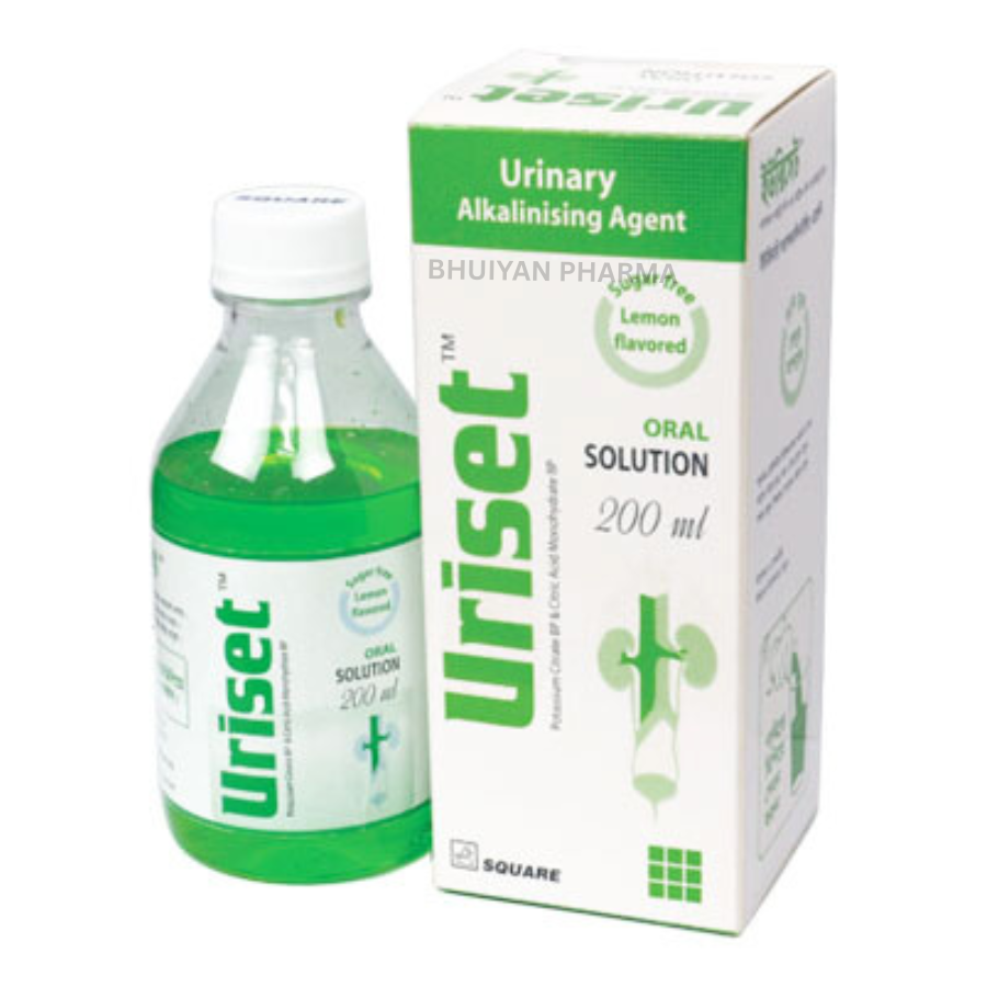 URISET ORAL SOLUTION 1500 MG+250 MG)/5 ML 200 ML BOTTLE