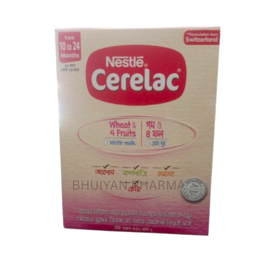 Nestlé Cerelac Wheat & 4 Fruits (10+24Month)  350 gm