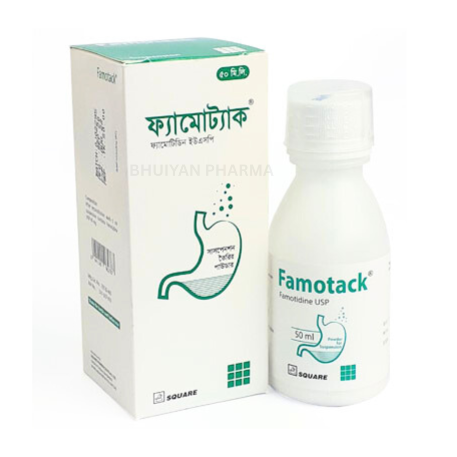 FAMOTACK POWDER FOR SUSPENSION 40 MG/5 ML 50 ML BOTTLE