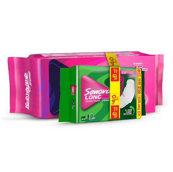 Senora Confidence - 15 pads & Senora Confidence Heavy Flow - 8 pads (Buy 2 Get 61 TK Off)