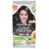Garnier Color Naturals Creme Riche Hair Color (70ml+60g) - 3 Darkest Brown