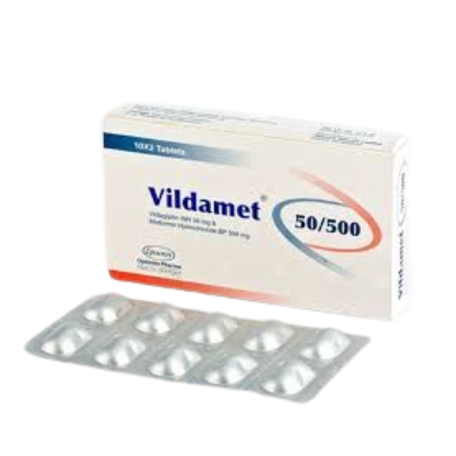 VILDAMET TABLET 50 MG+500 MG